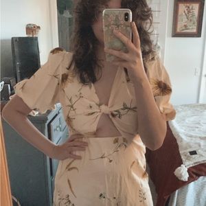 H&M Wildflowers Collection Cotton/Linen size M